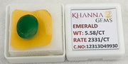 5.58/CT Natural Panna Stone with Govt. Lab Certificate-12313D49930